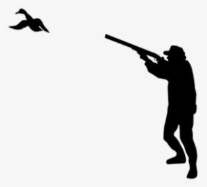 hunter shooting goose